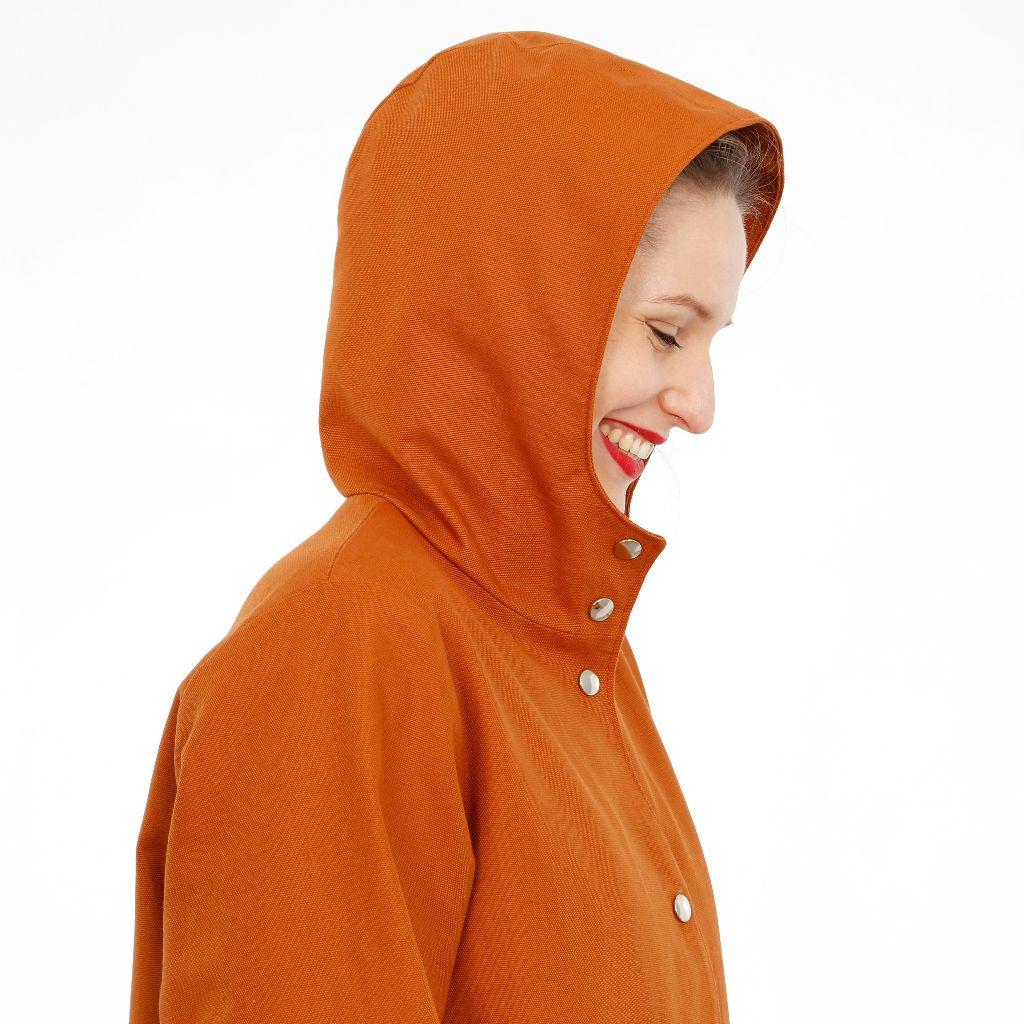 Papierschnittmuster gefütterter Parka Frau Karo XS-XXL